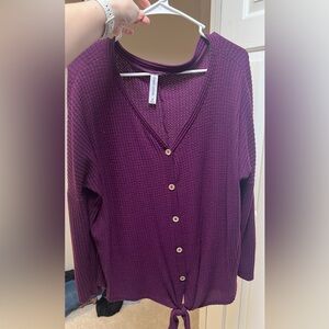 Zenana medium Purple Button-Up top